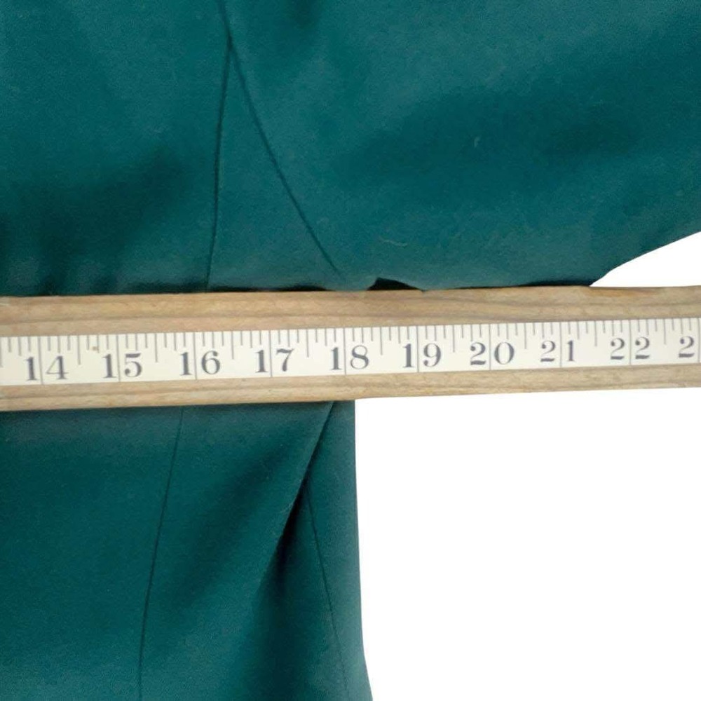 Vintage Karen Scott size 8 Petites Green Short‎ Sleeve Blazer Jacket Business - Picture 10 of 12